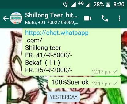 Shillong Teer hit number WhatsApp group